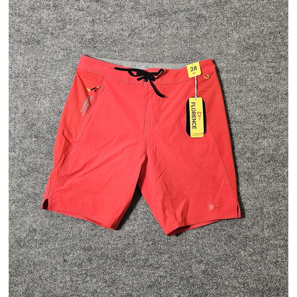 Florence Marine X F1 Burgee Cordura Boardshort Men's Size 28 QuickDry Red